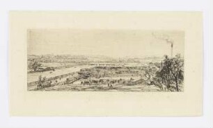Blick vom Point-du-Jour-Viadukt, aus: "Künstlerische Erinnerungen an die Belagerung von Paris"