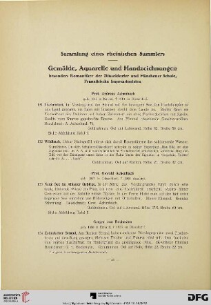 Sammlung eines rheinischen Sammlers. Gemälde, Aquarelle und Handzeichnungen (Nr. 131-226)