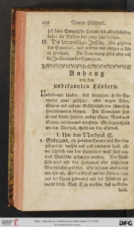 Anhang von dem unbekannten Laendern