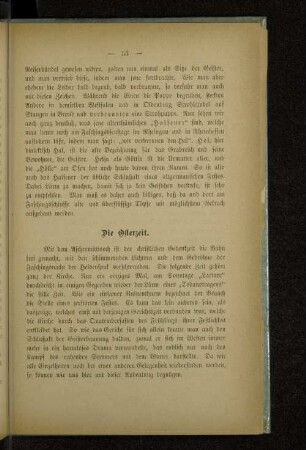 Die Osterzeit.