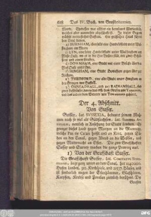Der 4. Abschnitt. Von Sussex.