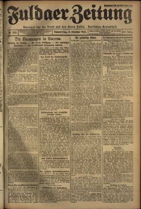 Ausgabe vom Donnerstag, den 08. Oktober 1925.