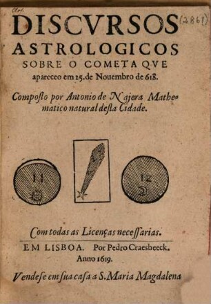 Discursos astrologicos sobre o cometa que apereceo em 25. de Novembro de 618