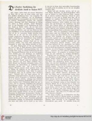 14: Die Sonder-Ausstellung für christliche Kunst in Aachen 1907