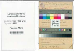Entnazifizierung Maria Kaeufer , geb. 01.10.1895 ()