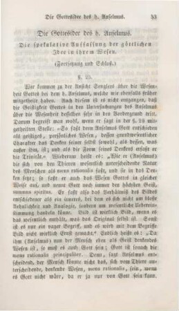 53-72 Die Gottesidee des h. Anselmus : (Schluß)