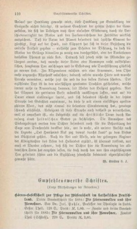 110-119 Empfehlenswerthe Schriften