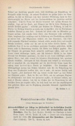 110-119 Empfehlenswerthe Schriften
