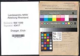 Entnazifizierung Erich Draeger , geb. 12.03.1904 (Fabrikant)