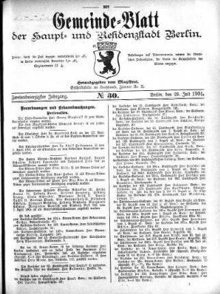 1901,30: No. 30, 28. Juli 1901
