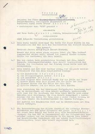 Anstellungsvertrag CCC-Film (Faksimile)