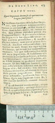 Caput XXXI. Quod linguarum donum sit, & quæ omnium Lingua sanctißima?