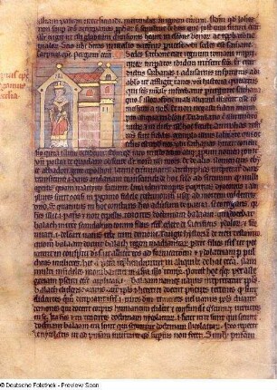 Textseite und Illustration, Blatt 7v