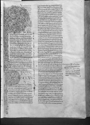 Gaii Plinii Secundi historiae naturalis libri I-XXXVII / Gaius Plinus Secundus, Histoire naturelle — figürlich-ornamentale Initiale P, Folio fol. 2 r
