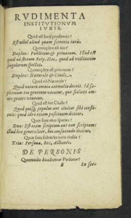 Rudimenta Institutionum Iuris.
