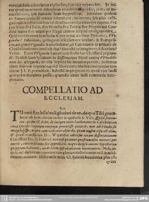 Compellatio Ad Ecclesiam