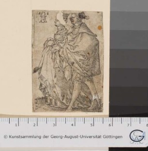 Tanzendes Paar, nach links schreitend