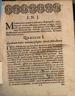 Quaestiones physicae metamorphosin, qua uxor Lothi in statuam salinam est conversa, explicantes