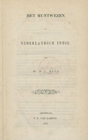 Het muntwezen van Nederlandsch Indie