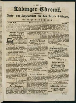 253-272, 3. April (Nr. 64) - 9. April (Nr. 68)