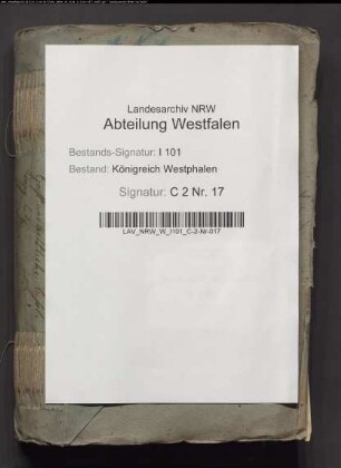 Besoldung der geistlichen und weltlichen Diener im Distrikt Höxter