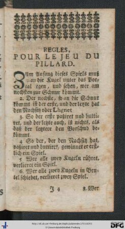 Regles, Pour Le Jeu Du Pillard.