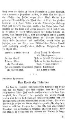 Das Recht des Hoferben