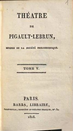 Théatre de Pigault-Lebrun, 5