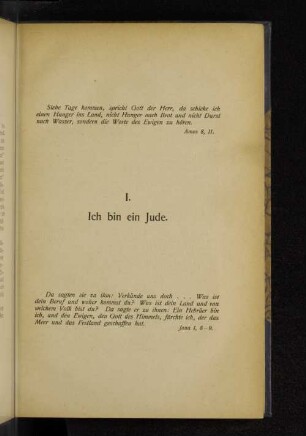 I. Ich bin Jude.