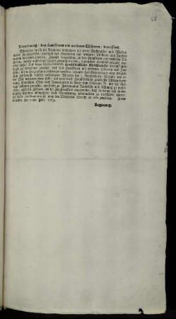 Verordnung, das Haussieren mit wollenen Tücheren, betreffend : Zweybrücken den 10ten Febr. 1763.