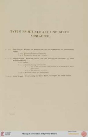 Typen primitiver Art und deren Ausläufer