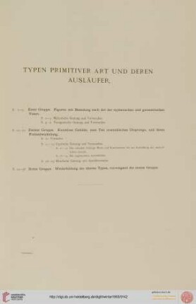 Typen primitiver Art und deren Ausläufer