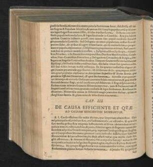 Cap. III. De Causa Effeciente Et Quae Ad Causam Efficientem Referuntur.