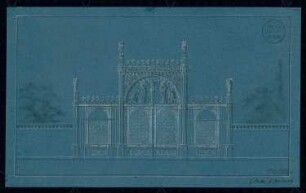 Friedhofsportal Monatskonkurrenz Juni 1832: Aufriss Straßenansicht