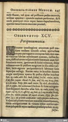 Observatio XCV. Peripneumonia