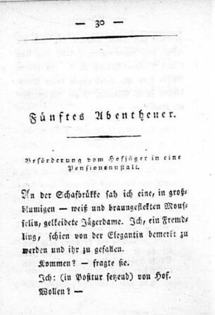 Fünftes Abentheuer