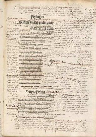 P. Auli Flacci persij poete. Satyrarum opus.
