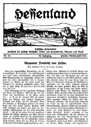 Nr. 20, Zweites Oktober-Heft 1916
