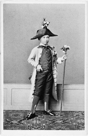 Prinz Friedrich August von Sachsen als Hochzeitsbitter in wendischer Tracht