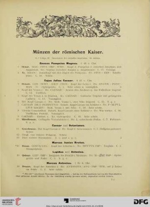 Münzen der römischen Kaiser (Nr. 1-1338)