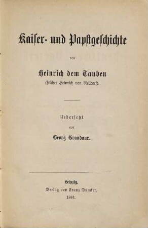 Kaiser- und Papstgeschichte