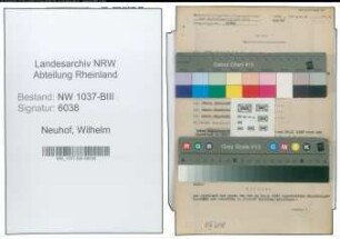 Entnazifizierung Wilhelm Neuhof , geb. 25.04.1903 (Reg.Sekretaer)