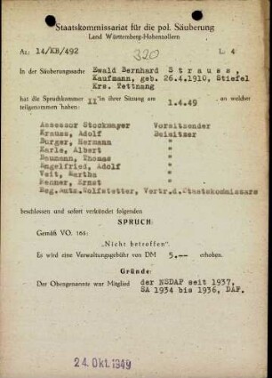 Strauss, Ewald Bernhard