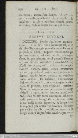 Cap. XIX. Sensus Interni