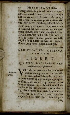 Liber II. Quo Vitia Singularum Partium corporis proponuntur.