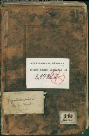 Belege zum Hypothekenbuch ("Scrinium") des Ksp. Valbert, Bd. 2