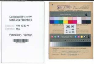 Entnazifizierung Heinrich Vanheiden , geb. 03.04.1921 (Lehrer)
