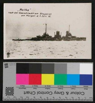 Postkarte "Moltke" nach der Skagerrakschlacht