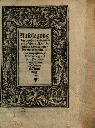 Ausslegung des hundert und neündten psalmen, Dixit dominus domino meo