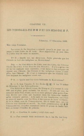 Chapitre VII. Les Tchong-Kia-Tse et les Miao-Tse